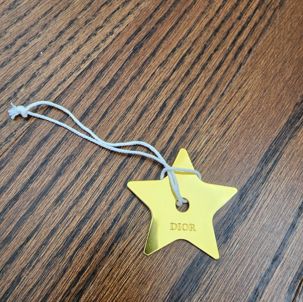 Dior Gold Metal Star Ornament Bag Charm